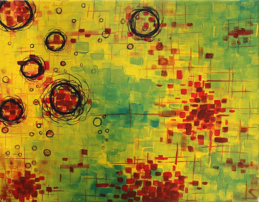 900x703 Under A Microscope Painting By Lisa Stevens - Microscope Painting