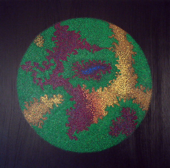 700x694 View Through A Microscope Painting Large View - Microscope Painting