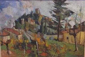 300x202 Vintage 1960's Mid Century Modern Rodolfo Marma Oil Canvas - Mid Century Landscape Painting
