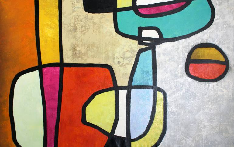 770x485 Saatchi Art Vibrant Colorful Mid Century Modern Abstract 0 14 - Mid Century Modern Painting