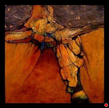 360x356 Midas Touch 12003 By Carol Nelson Mixed Media ~ 24 X 24 Art - Midas Touch Painting
