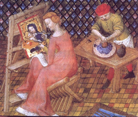 533x450 Boccaccio's Women Artists L'Historien Errant - Middle Ages Painting