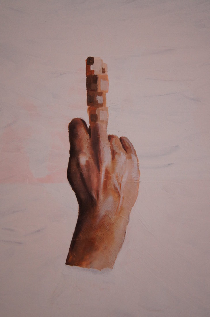 729x1097 Middle Finger By Tronie 23 Ggy - Middle Finger Painting