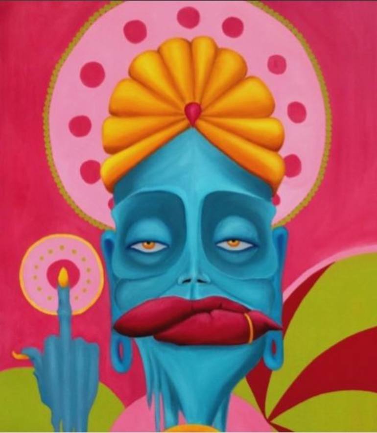 770x884 Saatchi Art Middle Finger Painting By Filippa Soderlund - Middle Finger Painting