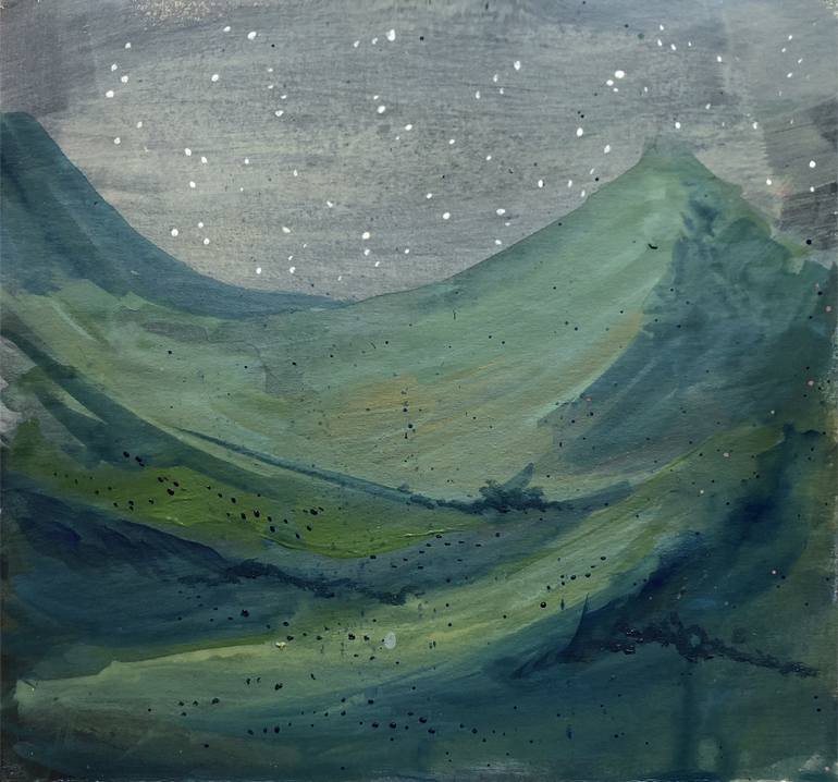 770x718 Saatchi Art In The Middle Of Nowhere Painting By Nini Kiknadze - Middle Of Nowhere Painting