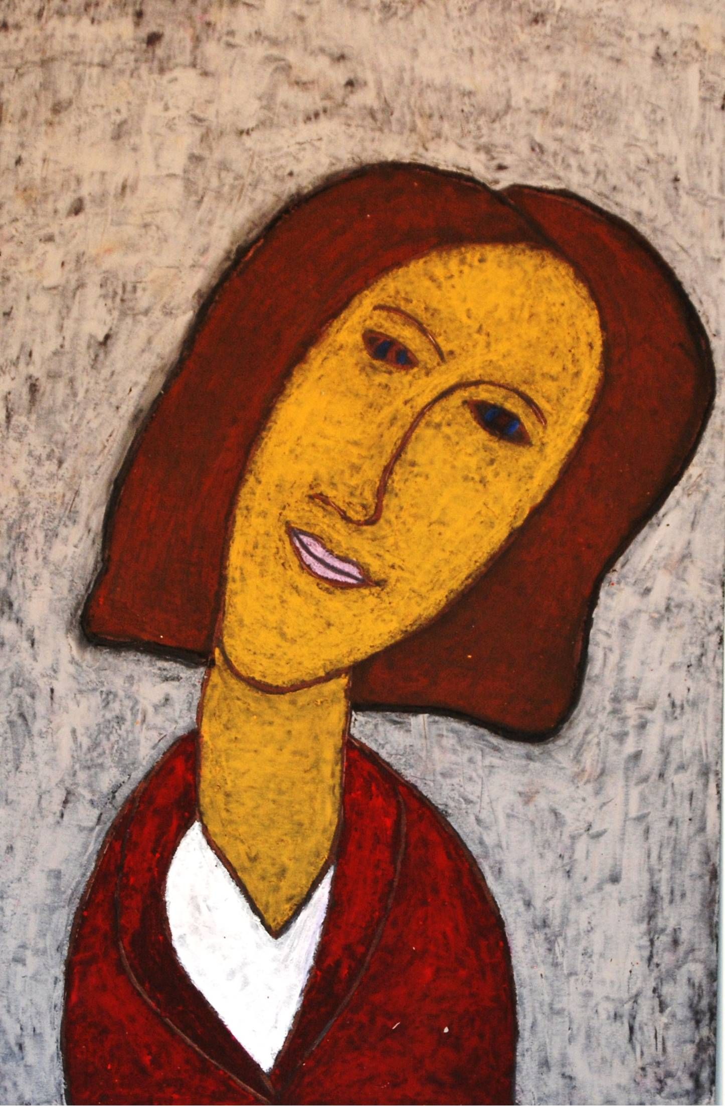 1446x2205 Modigliani Portrait Lesson From Book Visual Arts For Middle - Middle School Painting
