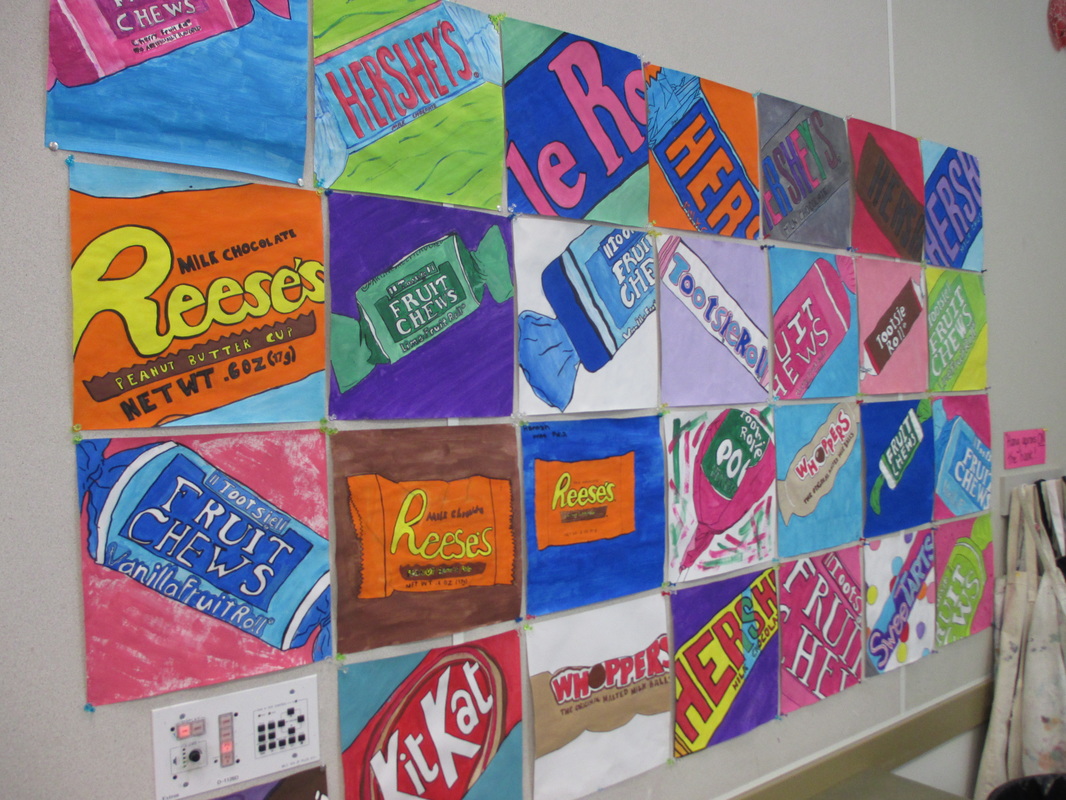 1066x800 Pop Art Candy Paintings - Middle School Painting