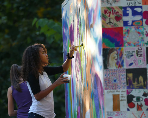 500x400 Community Cubed Art On The Lawn - Middle School Painting