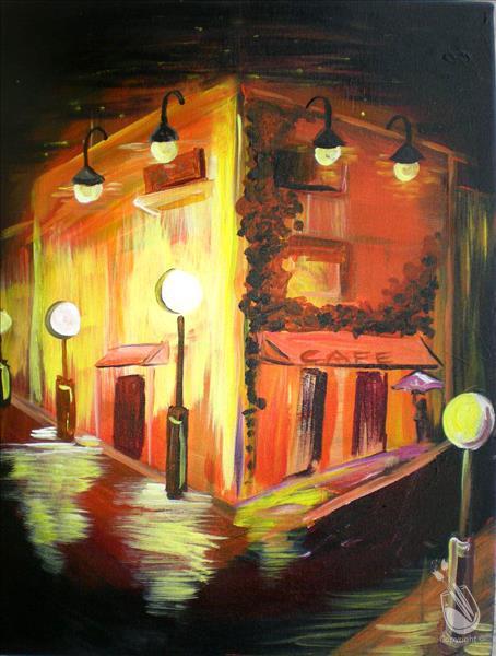 454x600 Midnight Cafe - Midnight Cafe Painting