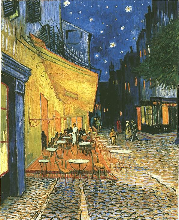 596x735 Vincent Van Gogh The Paintings (Cafe Terrace On The Place Du - Midnight Cafe Painting