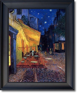 247x300 Cafe Terrace Vincent Van Gogh Canvas Giclee - Midnight Cafe Painting
