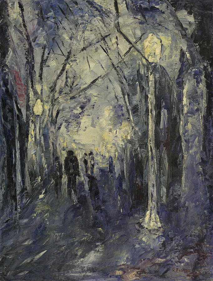 683x900 Midnight In Paris Painting By Ruth G Foster - Midnight In Paris Painting