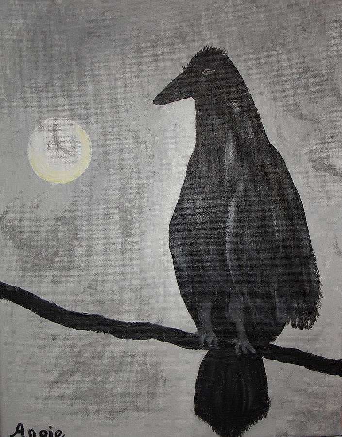 705x900 Midnight Raven Painting By Angie Butler - Midnight Raven Painting