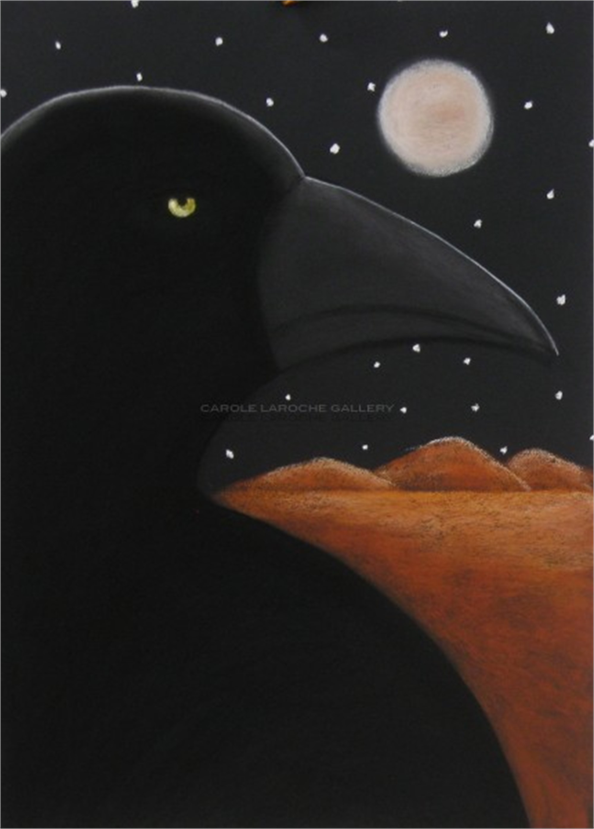2000x2791 Midnight Raven I Giclee Paperframed 40x32 Or Giclee - Midnight Raven Painting