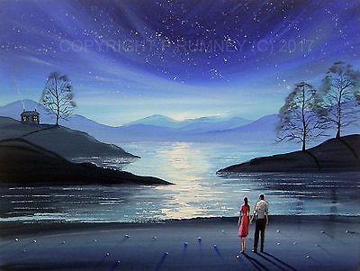 400x301 Moonlight Paintings Collection On Ebay! - Midnight Sky Painting