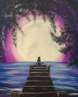 252x315 Paint And Sip In Alamo Heights - Midnight Sky Painting