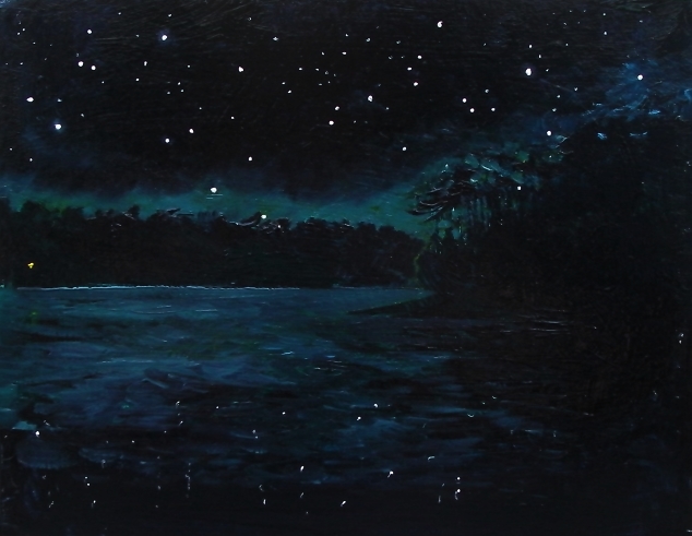 634x491 The Red Shoes Starry Starry Sky - Midnight Sky Painting
