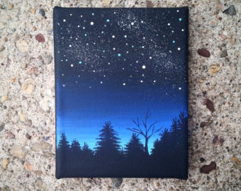 Midnight Sky Painting at PaintingValley.com | Explore collection of ...