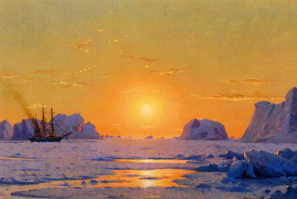 956x640 Filewilliam J Bradford, Off Greenland Coast Under - Midnight Sun Painting