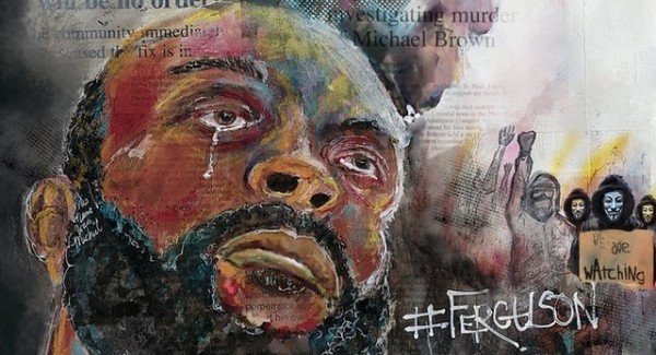 600x325 Street Art Ferguson R.i.p Mike Brown - Mike Brown Painting
