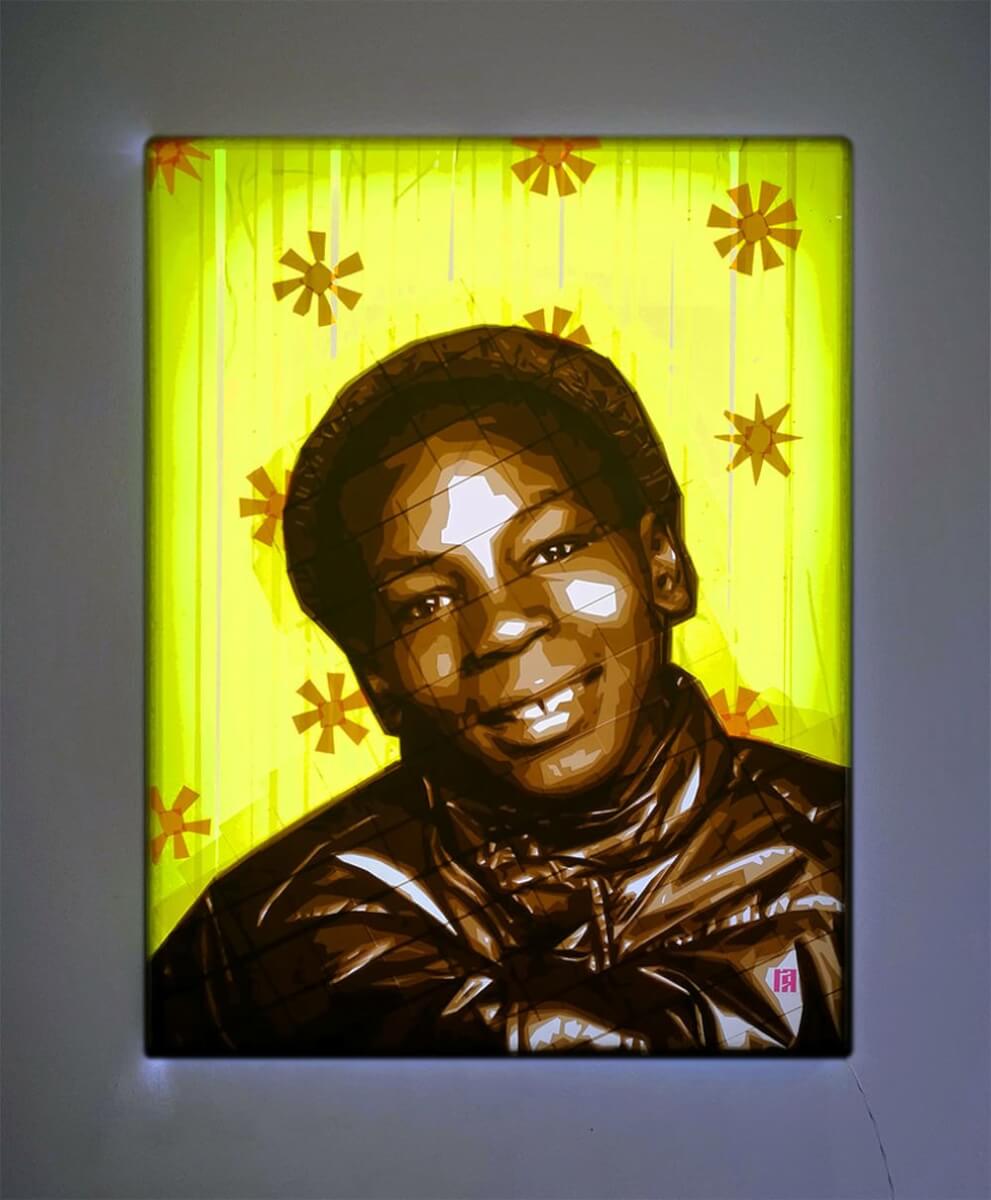 991x1200 The Beast Portrait Of Mike Tyson Out Of Packing Tape By Ostap - Mike Brown Painting