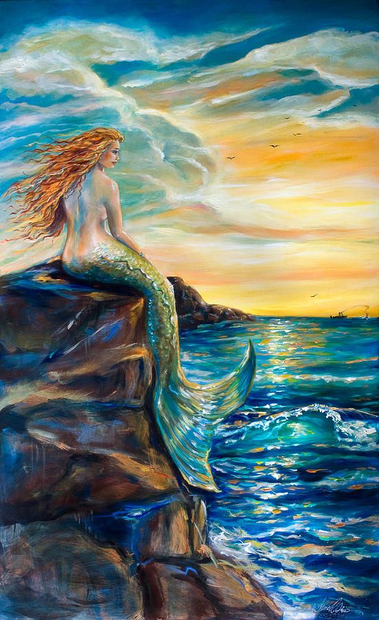 551x900 Mermaids Ocean Sea - Mike Olsen Painting