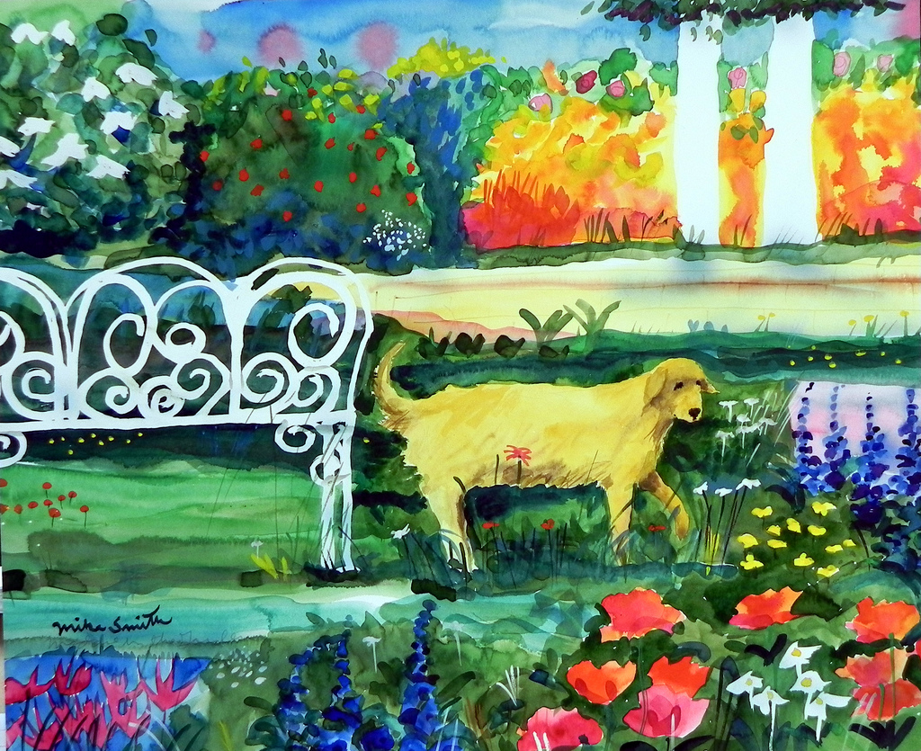 1024x835 Maddie In The Garden 20x24 By Mike Smith - Mike Smith Painting