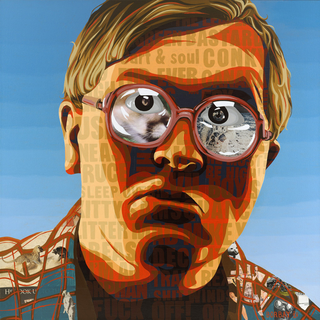 1024x1024 Bubbles A Trailer Park Boys Collage Painting Borbay - Mike Smith Painting