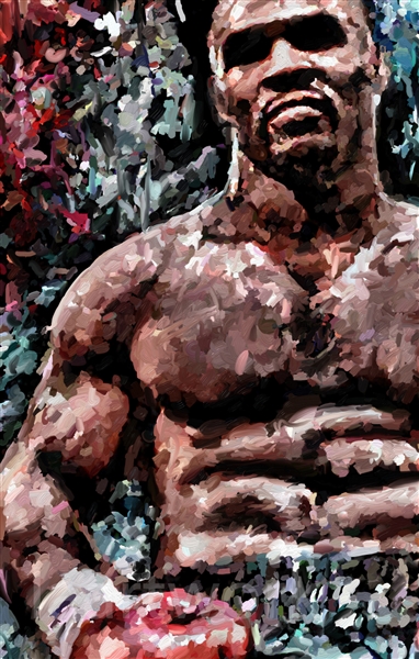 382x600 Mike Tyson Painting Canvas Boxing Art Poster Print - Mike Tyson Painting