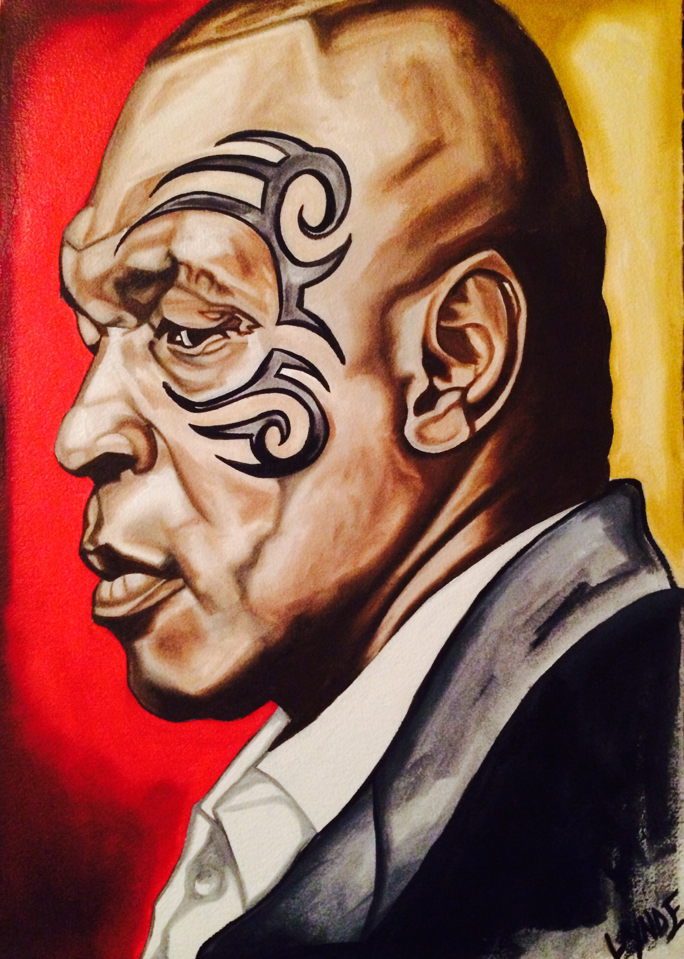 1392x1952 Mike Tyson Fine Art By Lynde Washington - Mike Tyson Painting