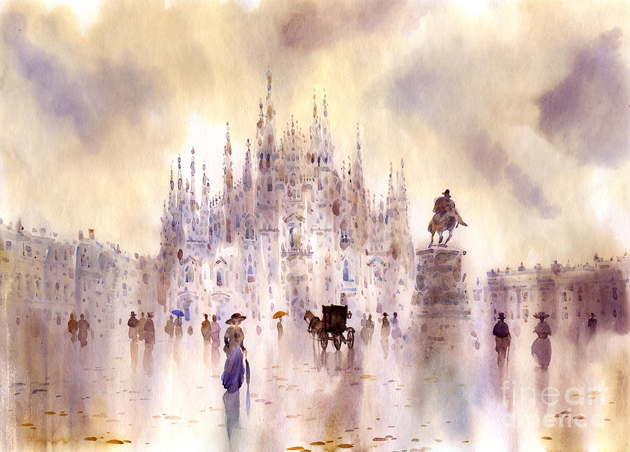 900x646 Milan Painting By Svetlana And Sabir Gadghievs - Milano Painting