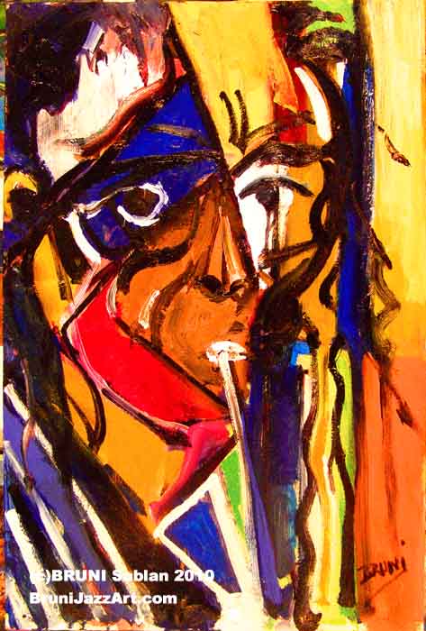 473x700 Miles Davis Paintings, Bruni Gallery - Miles Painting