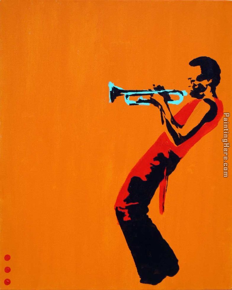 784x980 Pop Art Miles On Orange Painting Anysize 50% Off - Miles Painting