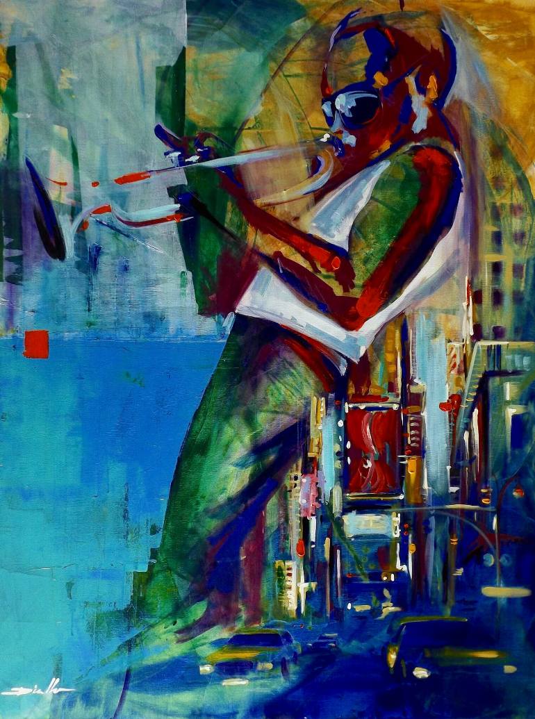 770x1035 Saatchi Art Miles Davis Painting By Amirou Diallo - Miles Painting