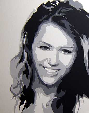 343x432 Miley Cyrus Hannah Montana Painting By Michael James Toomy - Miley Cyrus Painting