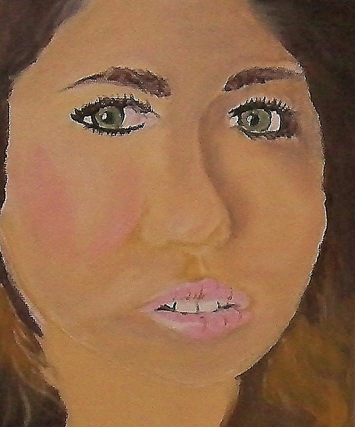 710x854 Miley Cyrus Painting By Lakeshia Alexander - Miley Cyrus Painting
