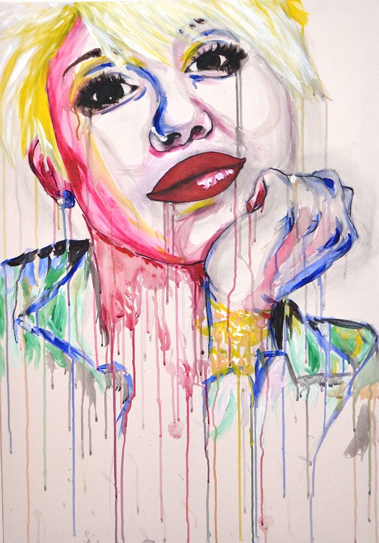 770x1103 Saatchi Art Miley Cyrus Painting By Silvia - Miley Cyrus Painting