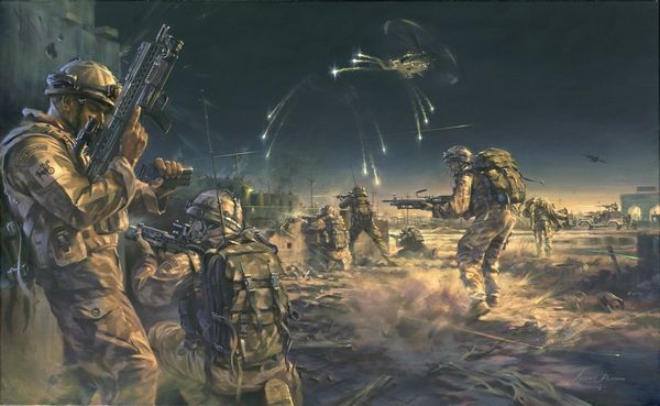 600x369 Uk Military Oil Paintings By Stuart Brown - Military Painting
