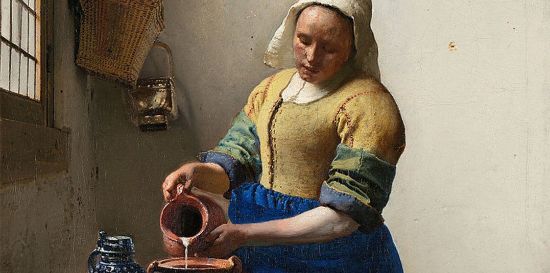 1077x535 Story Of A Painting - Milk Maid Painting