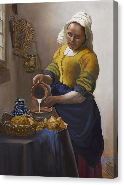 418x622 The Milkmaid Painting By Caroline Stuhr - Milk Maid Painting
