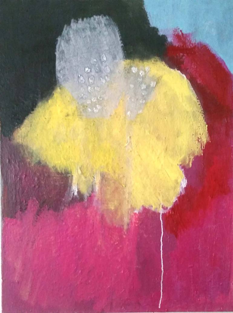 770x1033 Saatchi Art Flower Spirit, Oil And Milk Paint On Canvas, 23.5 X - Milk Painting