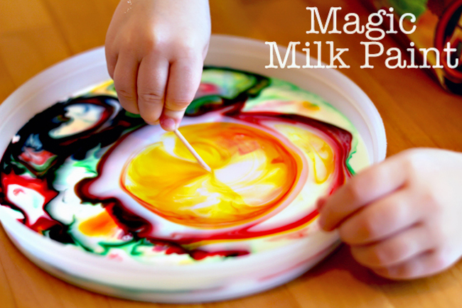 650x434 We Tried It! - Milk Painting