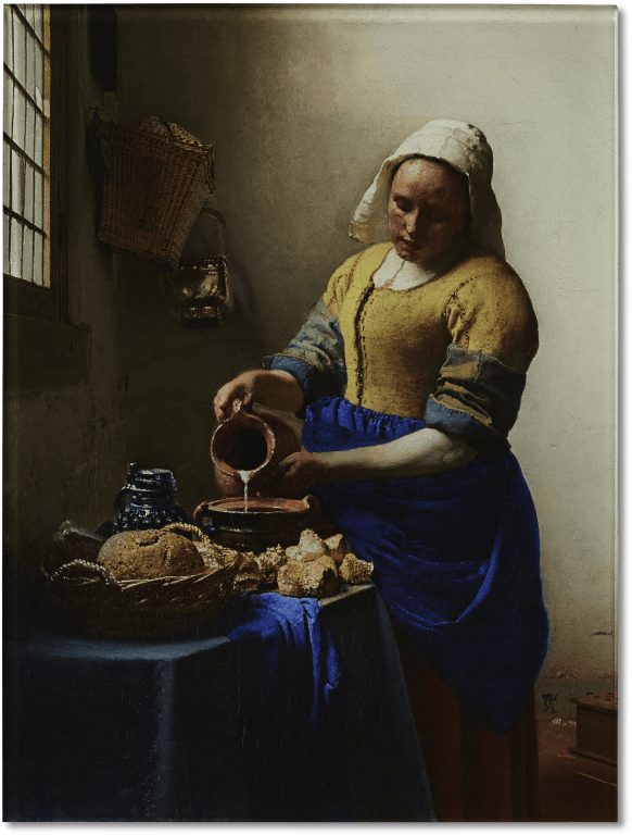 582x768 Plexiglas The Milkmaid 20x26cm - Milkmaid Painting