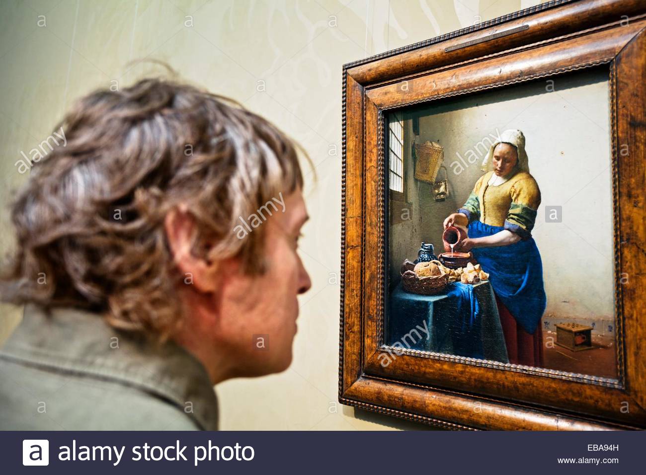 1300x956 The Milkmaid De Melkmeid , Painting By Johannes Vermeer Stock - Milkmaid Painting