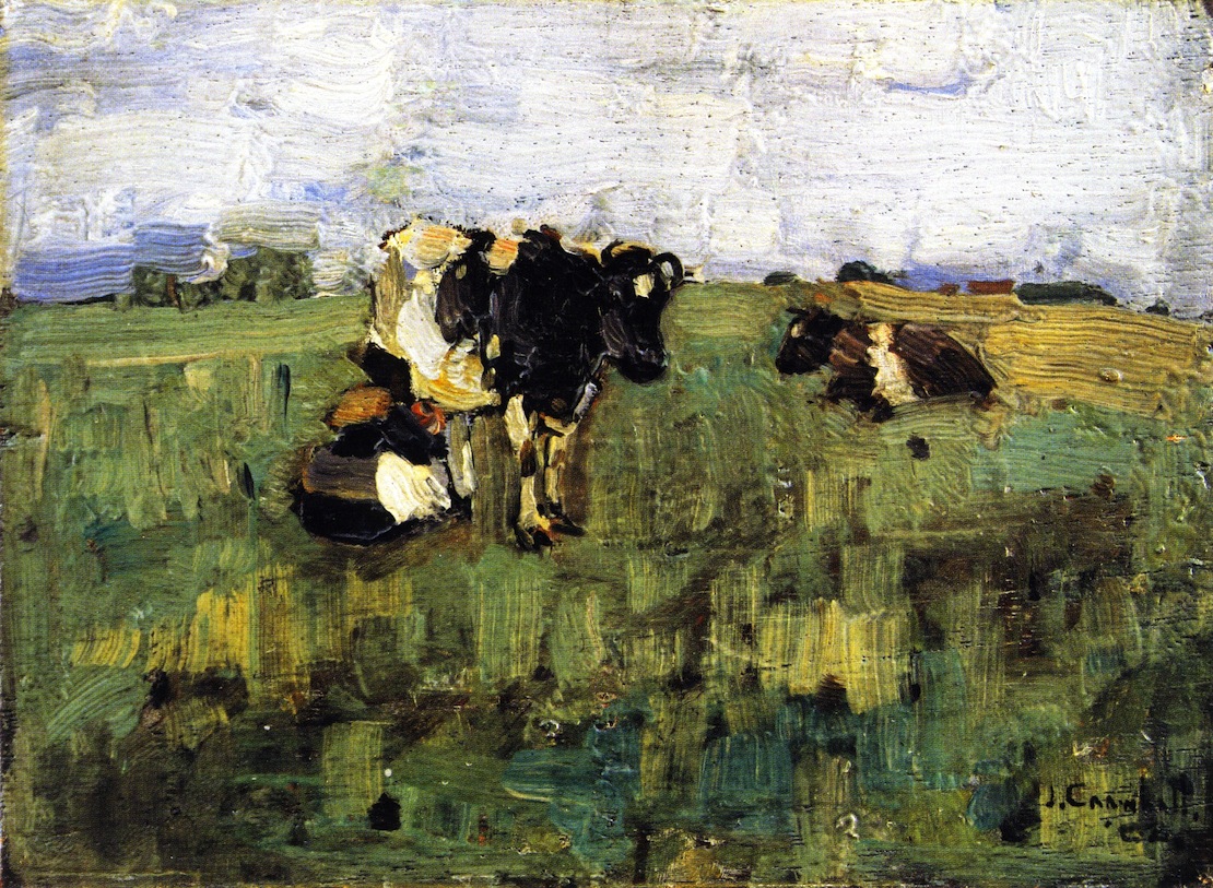 1110x813 The Milkmaid Painting Joseph Crawhall Oil Paintings - Milkmaid Painting