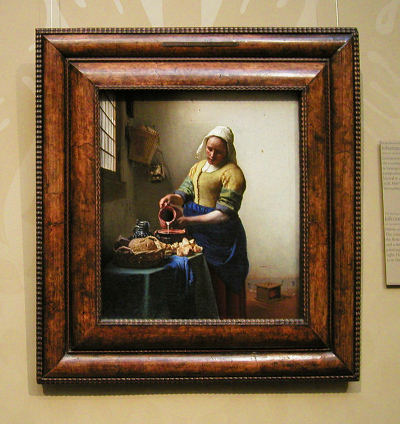 400x424 Vermeer's Paintings In Their Frames Milkmaid - Milkmaid Painting