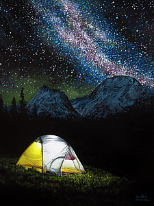 225x300 Milky Way Galaxy Paintings Fine Art America - Milky Way Galaxy Painting