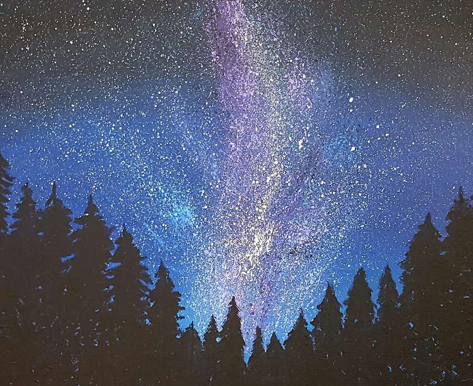 934x761 Milky Way Forest - Milky Way Painting