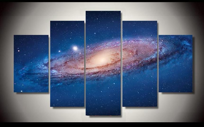 862x538 Paintings The Vastness Of Milky Way Surprisingly Wall Canvas Arts - Milky Way Painting