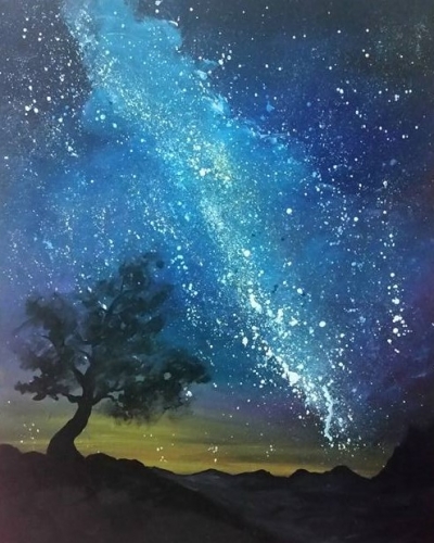400x500 Patio @ Marche Restaurant - Milky Way Painting
